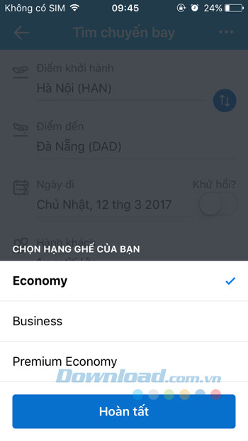 Hạng ghế Hạng ghế