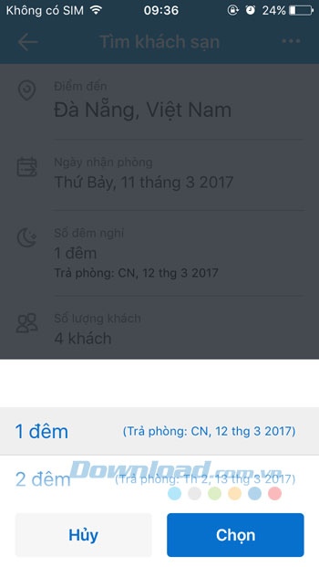 Số đêm nghỉ
