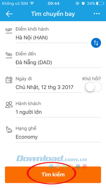 Tìm chuyến bay Tìm chuyến bay