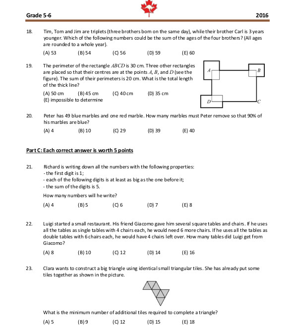 Luyện thi Toán Quốc tế Kangaroo 2017