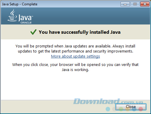 Cài thành công Cài thành công