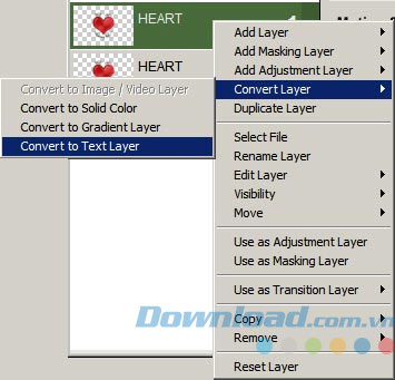 Chuyển sang dạng layer chữ Chuyển sang dạng layer chữ
