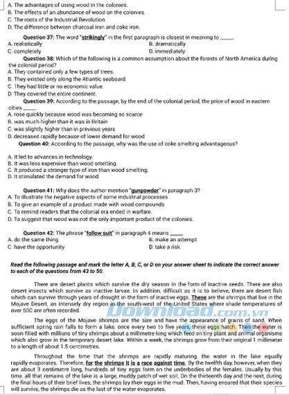 Đề thi thử Đại học 2017 môn Tiếng Anh trường Đại học Ngoại Thương Đề thi thử Đại học 2017 môn Tiếng Anh trường Đại học Ngoại Thương