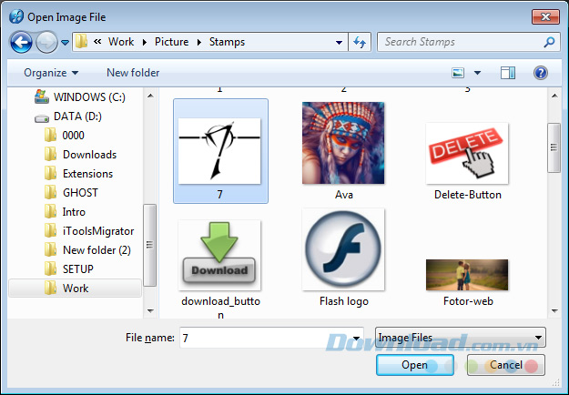 Chọn ảnh cần dùng Chọn ảnh cần dùng
