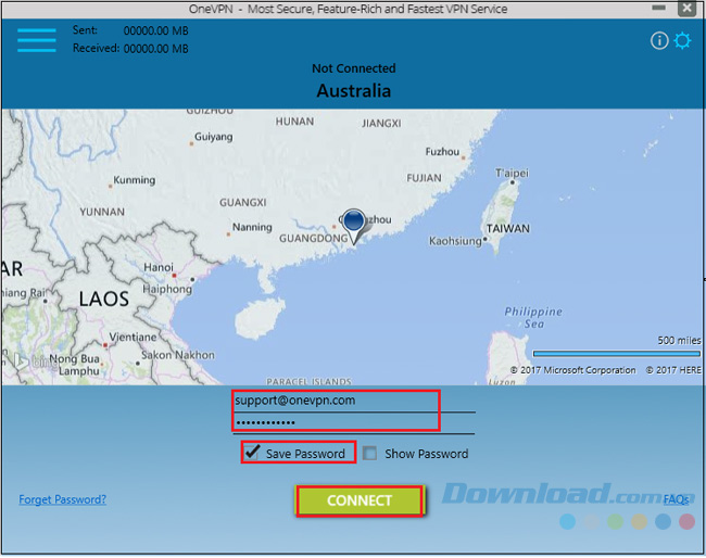 Đăng nhập tài khoản OneVPN