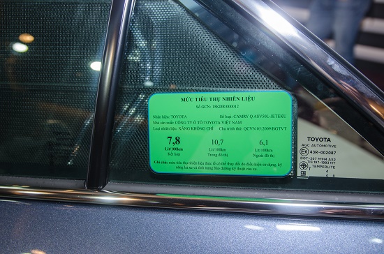 Thủ tục dán nhãn năng lượng xe ô tô con