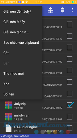 Giải nén file