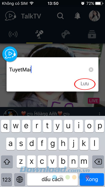 Đổi tên tài khoản