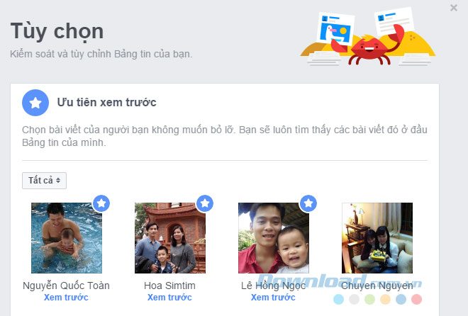 Ưu tiên xem trước Ưu tiên xem trước