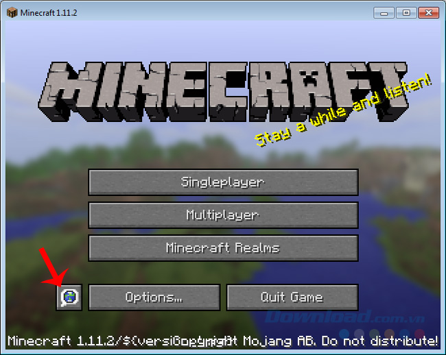 Chuyển ngôn ngữ hiển thị trong game Minecraft sang Tiếng Việt