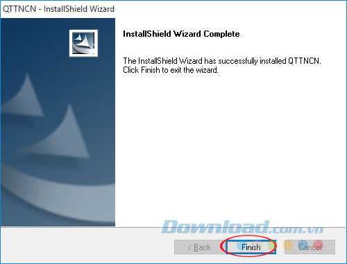 Kết thúc cài đặt QTTNCN Kết thúc cài đặt QTTNCN