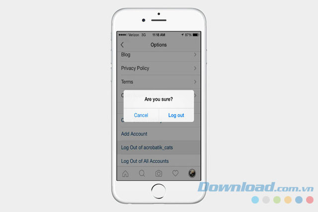 Xóa tài khoản Instagram
