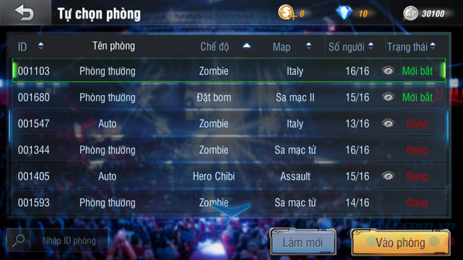 Vào phòng
