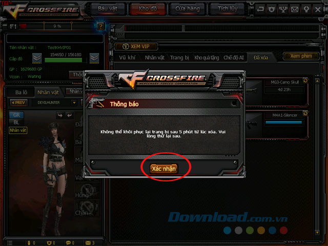 Khôi phục trang bị