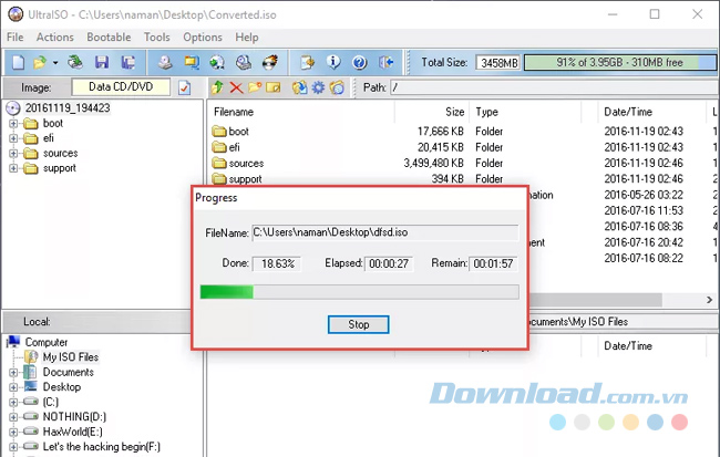 Chọn vị trí lưu, sau đó click vào Save