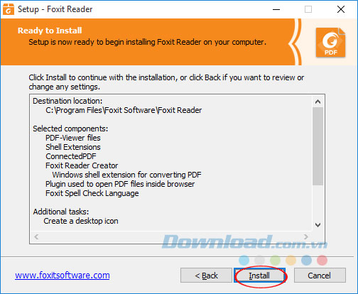 Cài đặt Foxit Reader