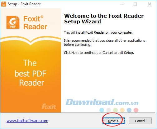 Cài đặt Foxit Reader