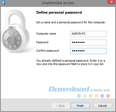Cài đặt tên và mật khẩu Cài đặt tên và mật khẩu