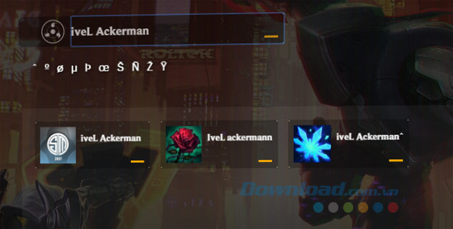 Tìm kiếm tên nhân vật Tìm kiếm tên nhân vật