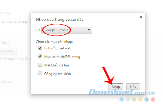 Chọn nguồn Chọn nguồn