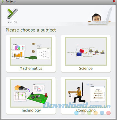 Bốn lĩnh vực chính trong Yenka