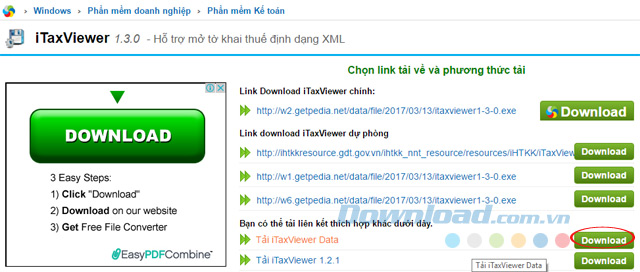 Tải iTaxViewer Data