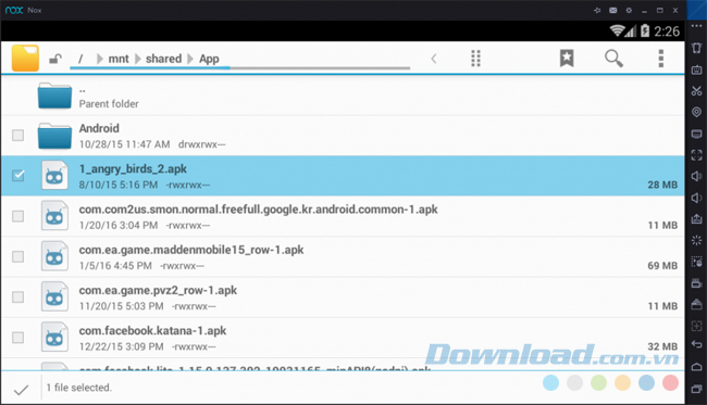 Cài đặt hoặc di chuyển file vừa sao chép Cài đặt hoặc di chuyển file vừa sao chép