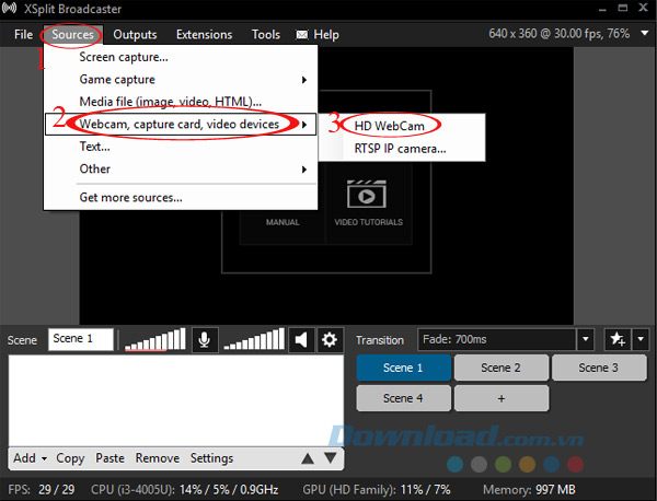 Chọn nguồn phát Chọn nguồn phát