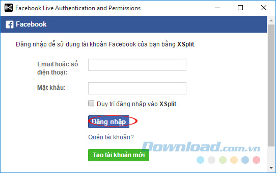 Đăng nhập Facebook Đăng nhập Facebook