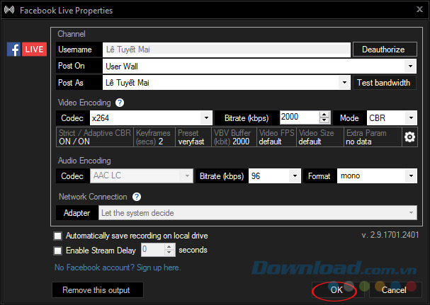 Nhập thông tin xong Nhập thông tin xong