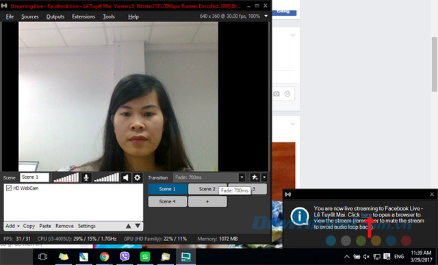 Stream thành công Stream thành công