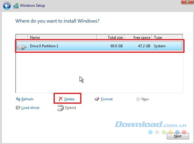Nhấn Delete để xóa toàn bộ Nhấn Delete để xóa toàn bộ