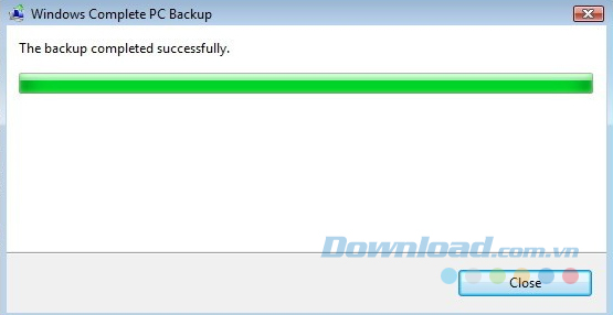 Sau đó chọn Close để hoàn tất quá trình Sau đó chọn Close để hoàn tất quá trình