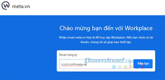 Nhập email công ty