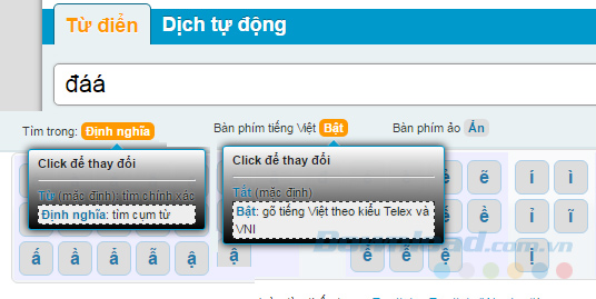 Các tùy chọn khác