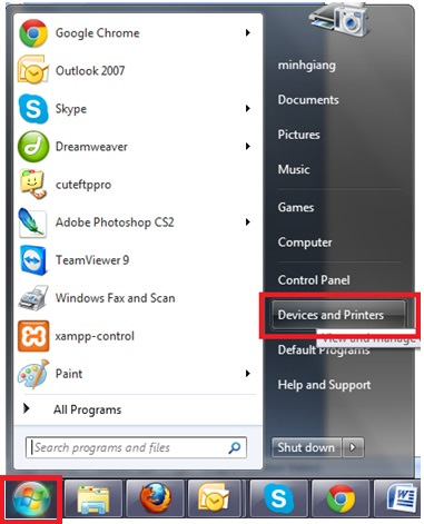 Trên máy tính Windows 7 Trên máy tính Windows 7