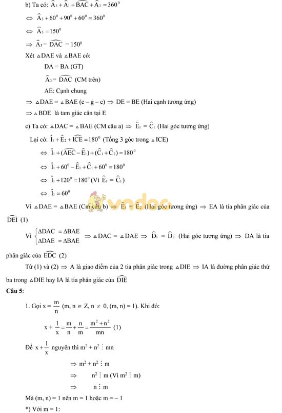 Đề thi học sinh giỏi lớp 7