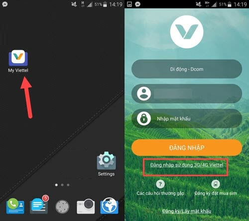 Đăng nhập My Viettel