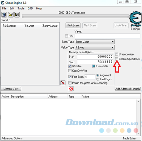 Tích vào Enable Speedhack Tích vào Enable Speedhack