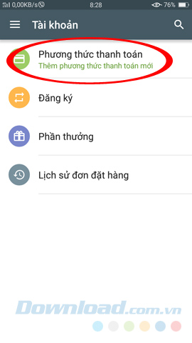 Phương thức thanh toán