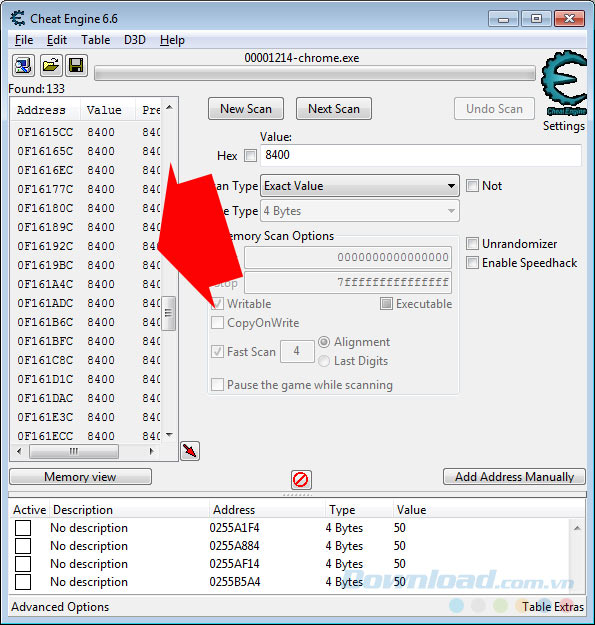 First scan First scan