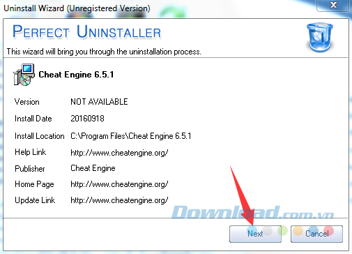 Sau đó click vào Next