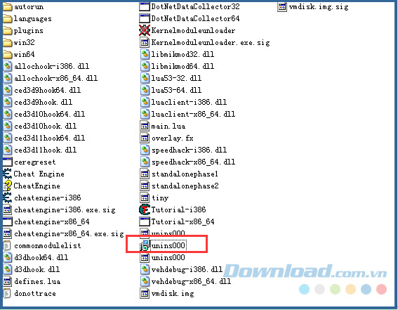 Gỡ bỏ với trình gỡ cài đặt mặc định