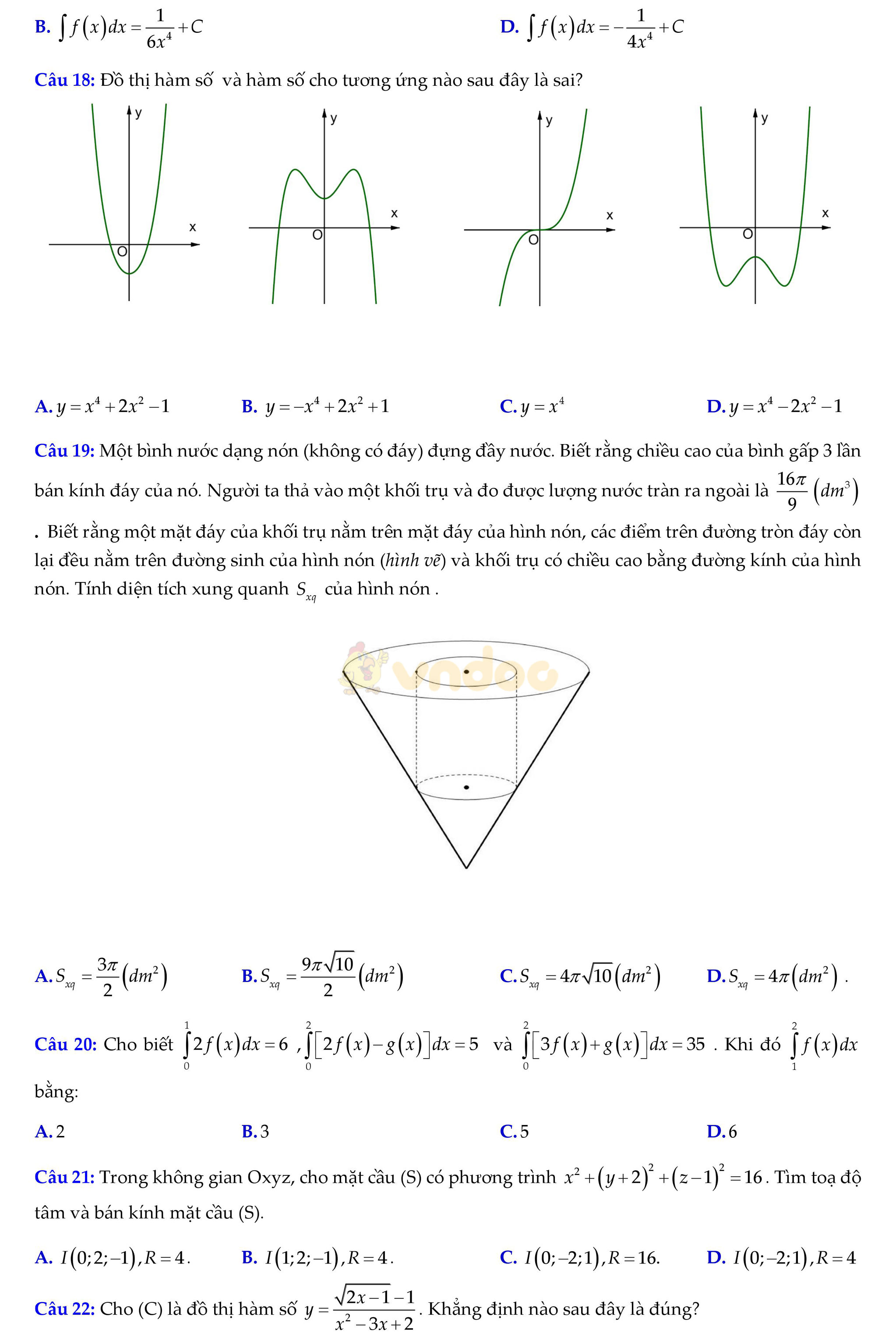 Đề thi thử THPT Quốc gia năm 2017 môn Toán Đề thi thử THPT Quốc gia năm 2017 môn Toán