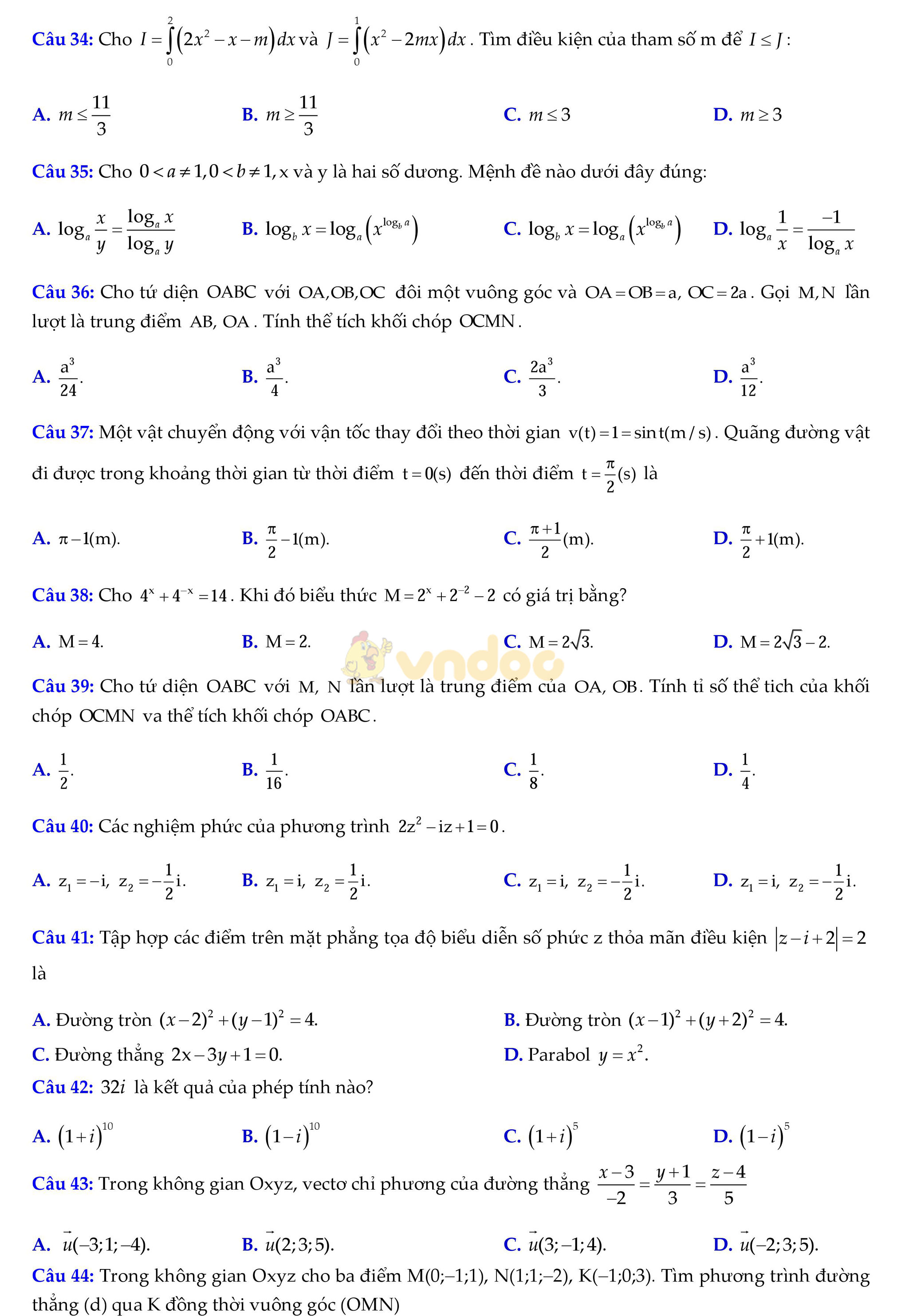 Đề thi thử THPT Quốc gia năm 2017 môn Toán Đề thi thử THPT Quốc gia năm 2017 môn Toán