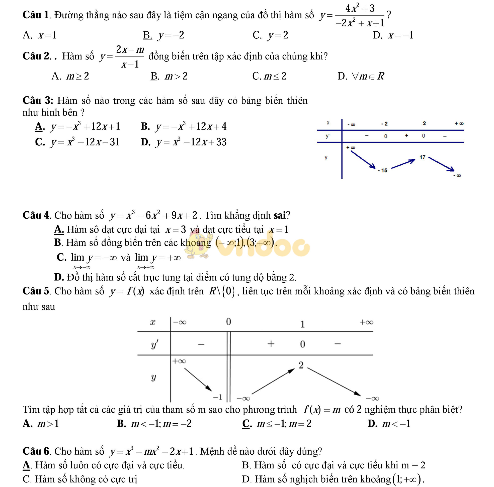 Đề thi thử THPT Quốc gia năm 2017 môn Toán