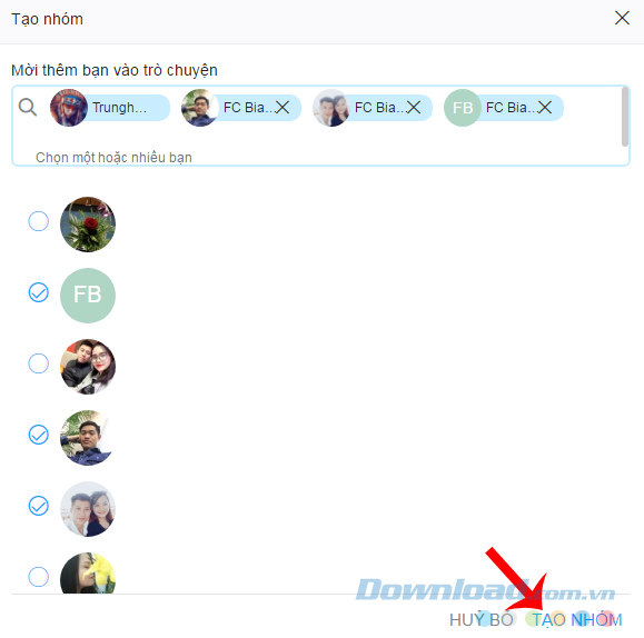 Thêm người vào nhóm