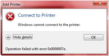 Lỗi Windows cannot connect to printer Lỗi Windows cannot connect to printer