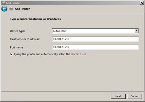 Chọn kiểu máy in Chọn kiểu máy in