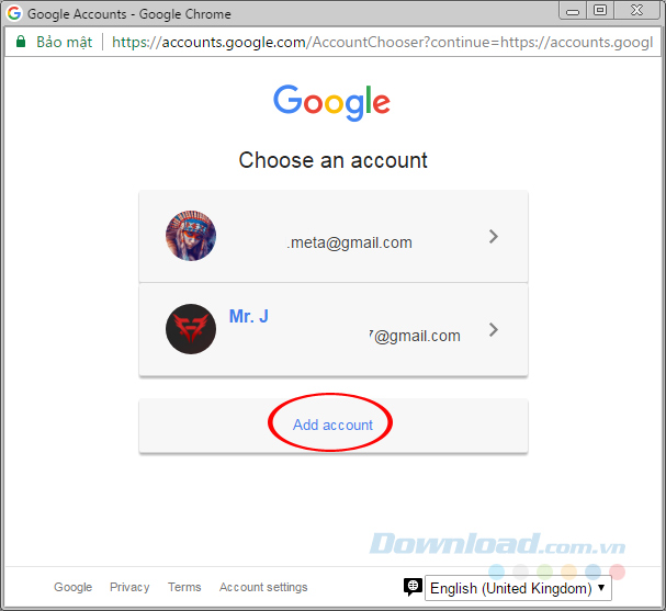 Tài khoản google